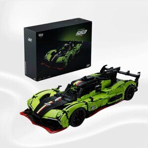 Nifeliz Green Hypercar Building Set 1:8 Scale – Supercar Model Toy with Gearbox